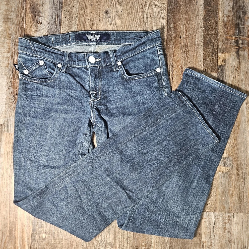 Rock & Republic Womens jean 32x31 R pocket embroidery denim y2k grunge dark wash
